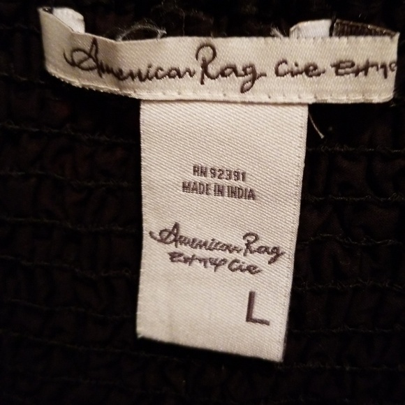 American Rag Black/Orange Paisley dress *POCKETS!* - Picture 9 of 11